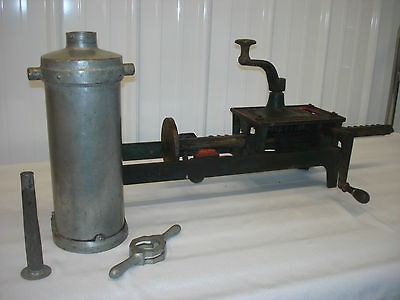 RARE Antique JOHN WAGNER Cast Iron # 3 SAUSAGE STUFFER PRESS 1800s