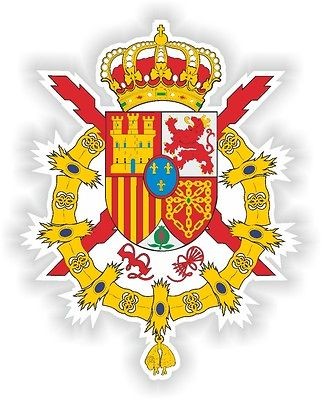 Spain coat of arms Sticker Bumper Vinyl Decal 3.1x4 spagnola Spanish 