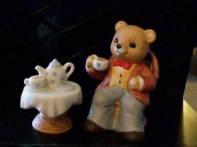   Gentleman Table 2 Pieces Teapot Cups Bowtie Suit & Vest Homco SWEET