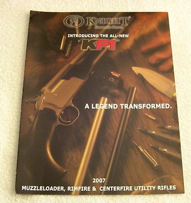 KNIGHT MUZZLELOADER RIM CENTER RIFLE 2007 GUN CATALOG