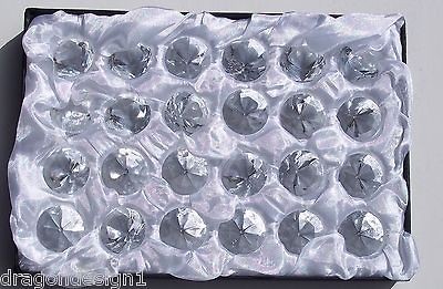 OLEG CASSINI SET OF 24 SMALL ELIZABETH ROUND CUT CRYSTAL PAPERWEIGHTS 