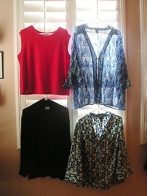 PLUS SIZE LOT OF WOMENS CLOTHING 12 Pieces 2X/3X*B​ONUS*New Jewelry 