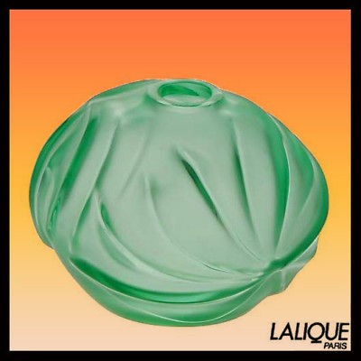 450 LALIQUE lalique Soliflore B Royal Palm MINT GRN MENTHE Crystal 