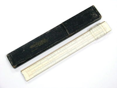 ANTIQUE A.W. FABER CASTELL RIETZ WOODEN SLIDE RULE *