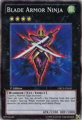 Yugioh Blade Armor Ninja Super Rare 1st Edition ORCS EN041  Free 