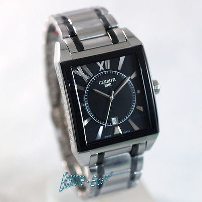 SALE~ Cerruti 1881 Mens Stainless Steel Dress Day Swiss Watch