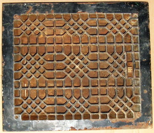   Decorative Tuttle & Bailey Cast Iron Floor Grate Air Vent 1886 date