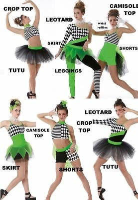 Teachers CONGO Mix & Match Pieces Ballet Dance Costume OPTION & SIZE 