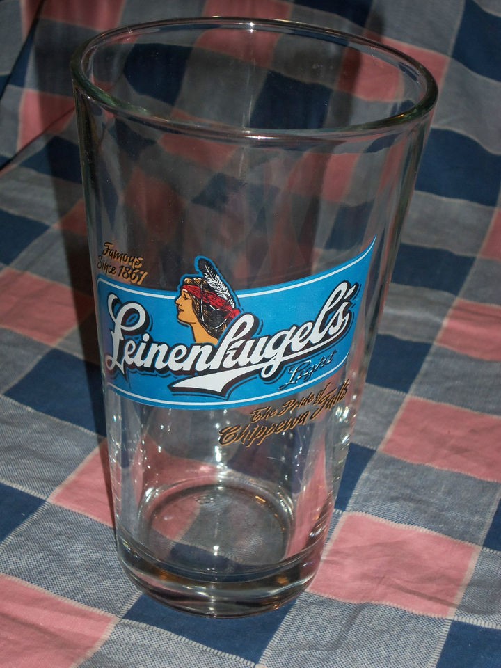   glass Leinenkugels Light The Pride of Chippewa Falls 5 7/8 High