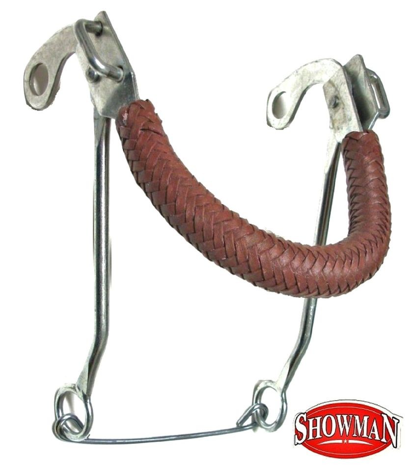 Mechanical Hackamore Braided Leather Nose Chromed New