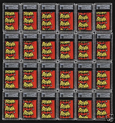   BATMAN B SERIES FULL 24 PACK GAI 9 GUM CARD 5 CENT WAX BOX OFFER OK