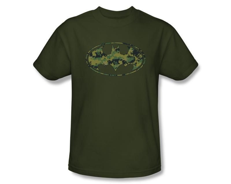 Free Ship Batman Bat Man Marines Camo Camouflage Shield Logo T Shirt 