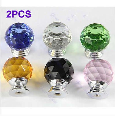 Crystal Knob Cabinet Pull Handle Drawer Kitchen Door Wardrobe 