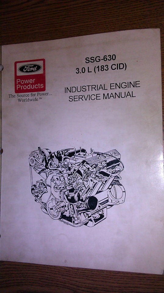 FORD SSG 630 3.0 L (183 CID) INDUSTRIAL ENGINE SERVICE MANUAL 194 289 