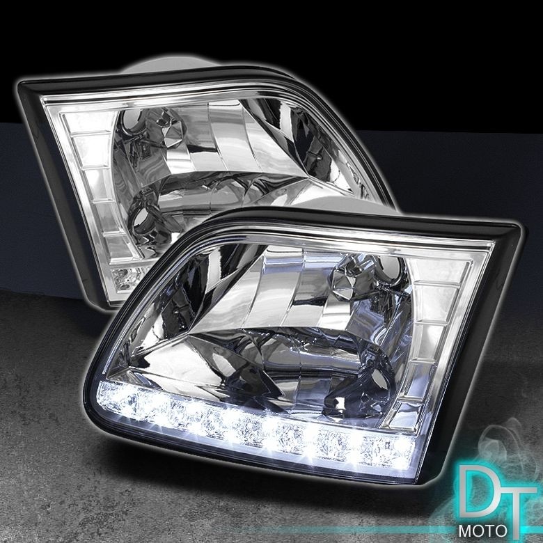 97 03 F150 97 02 EXPEDITION LED CHROME HEADLIGHTS HEADLAMPS HEAD 