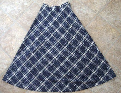 Womens Eddie Bauer Long Plaid Flowy Skirt sz 4 New