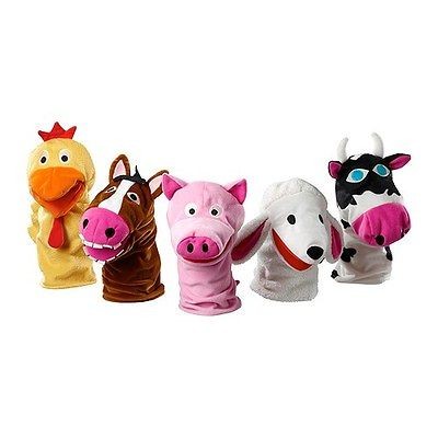 IKEA KLAPPAR LANTLIG GLOVE PUPPET ANIMAL FARM & FRIENDS CUTE PLUSH 