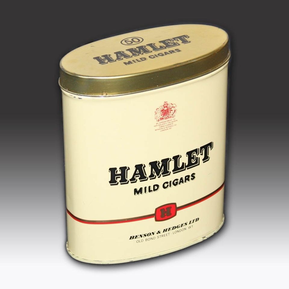   BENSON & HEDGES LTD. HAMLET MILD CIGARS TIN ADVERTISING CONTAINER