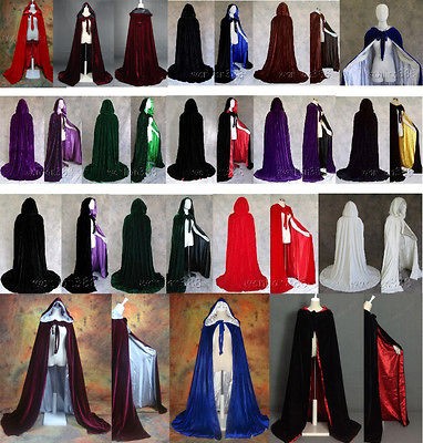 New stock Hooded Cloak Coat MEDIEVAL Renaissanc​e Cape Shawl Free 