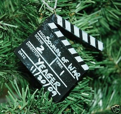 Movie Director, Maker,Clapboard Christmas Ornament