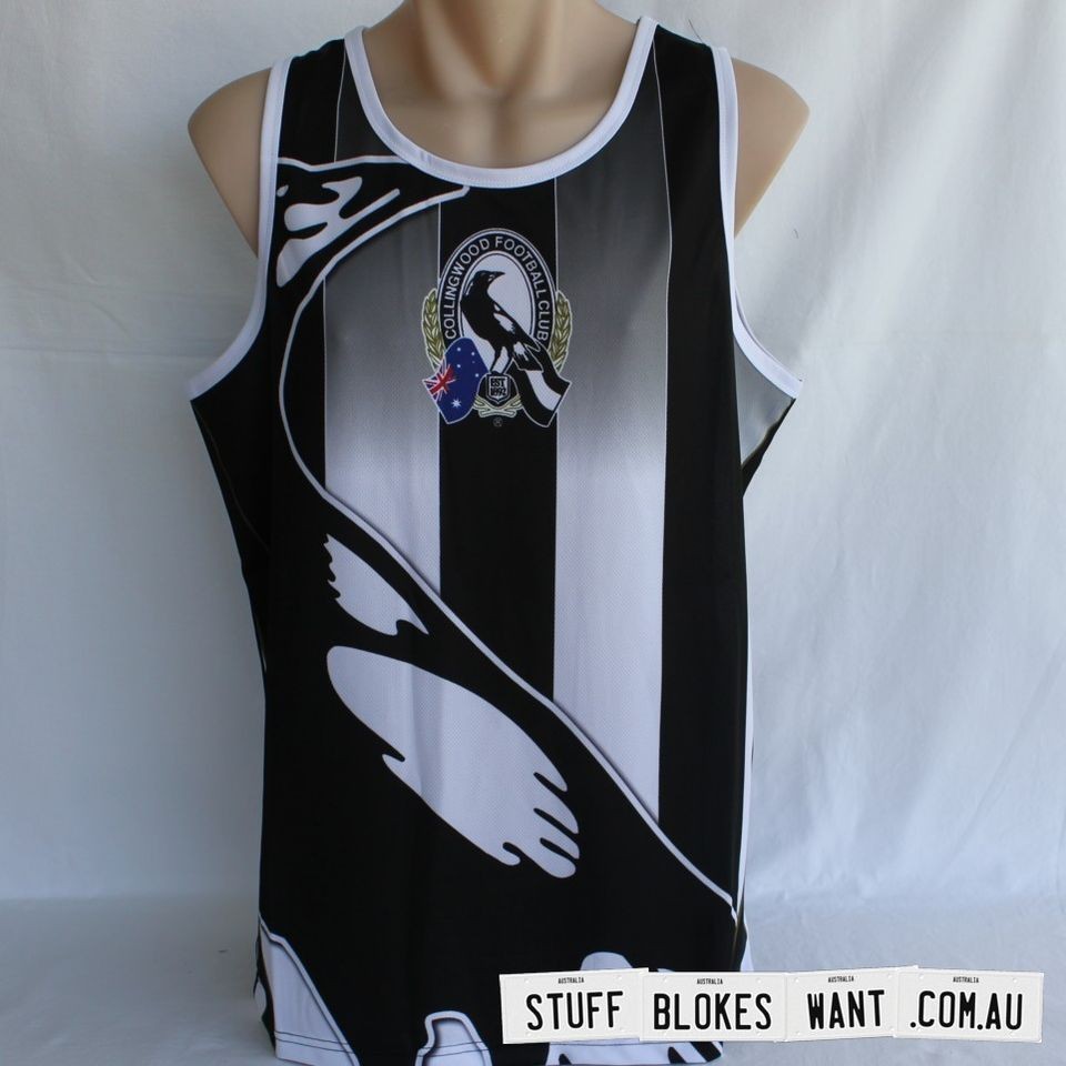 AFL Collingwood Magpies Training Singlet Tank Top Summer 2012 2013 