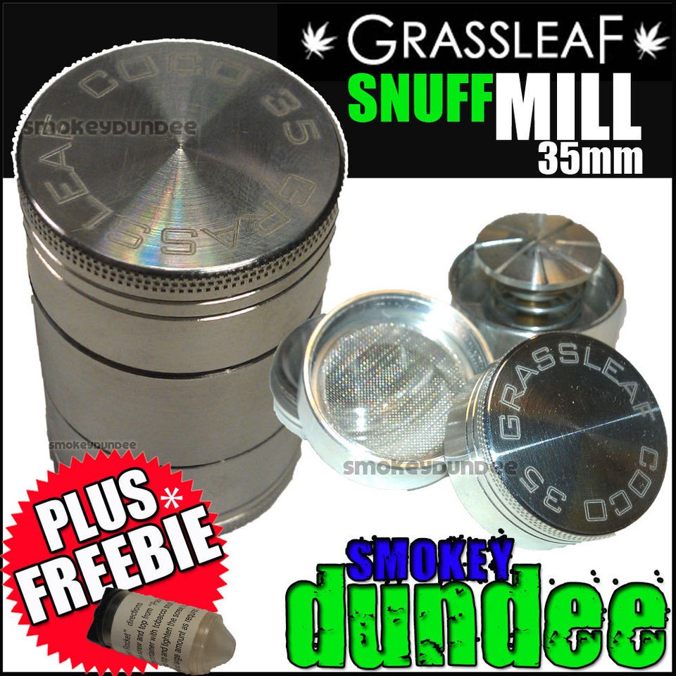 GRASSLEAF COCO 35mm SNUFF MILL GRINDER PLUS FREE BULLET