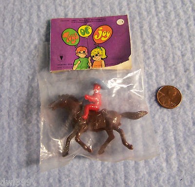 VINTAGE TOYS OF JOY   PLASTIC HORSE & RIDER   NADEL & SONS TOYS   1960 