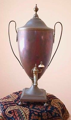 EARLY AMERICAN COPPER COFFEE URN SAMOVAR Ca. 1825 HANDWROUGHT SUPERB 