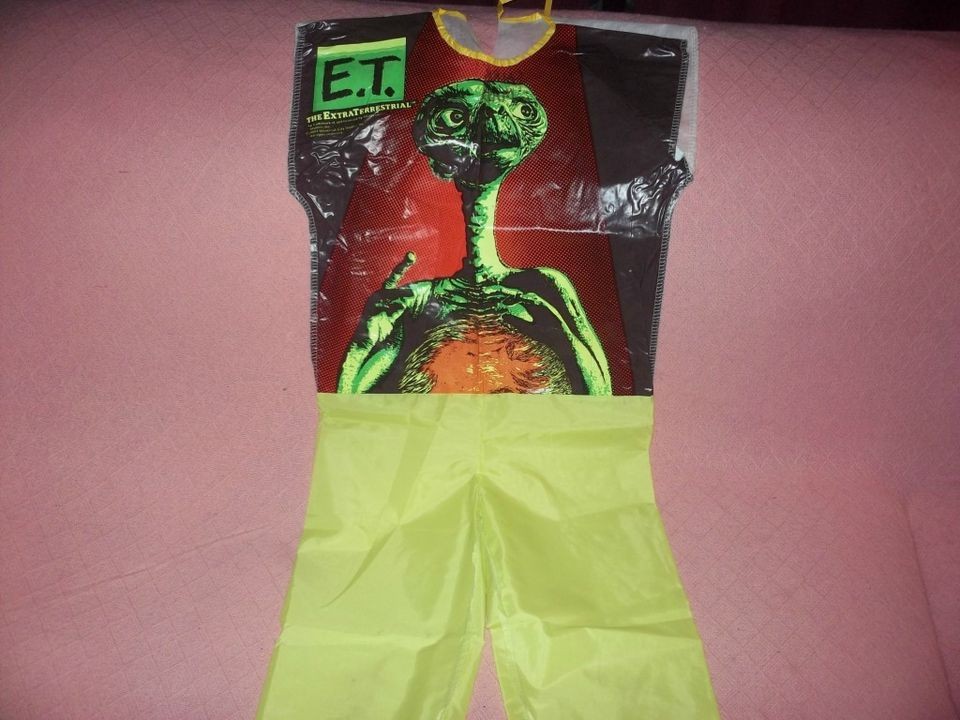 Vintage E.T. Halloween Costume 1982 Universal City Studios Vinyl Youth 