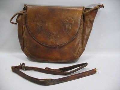 vtg Mod Meeker Leather Purse Handbag Satchel Genuine Steerhide Hand 
