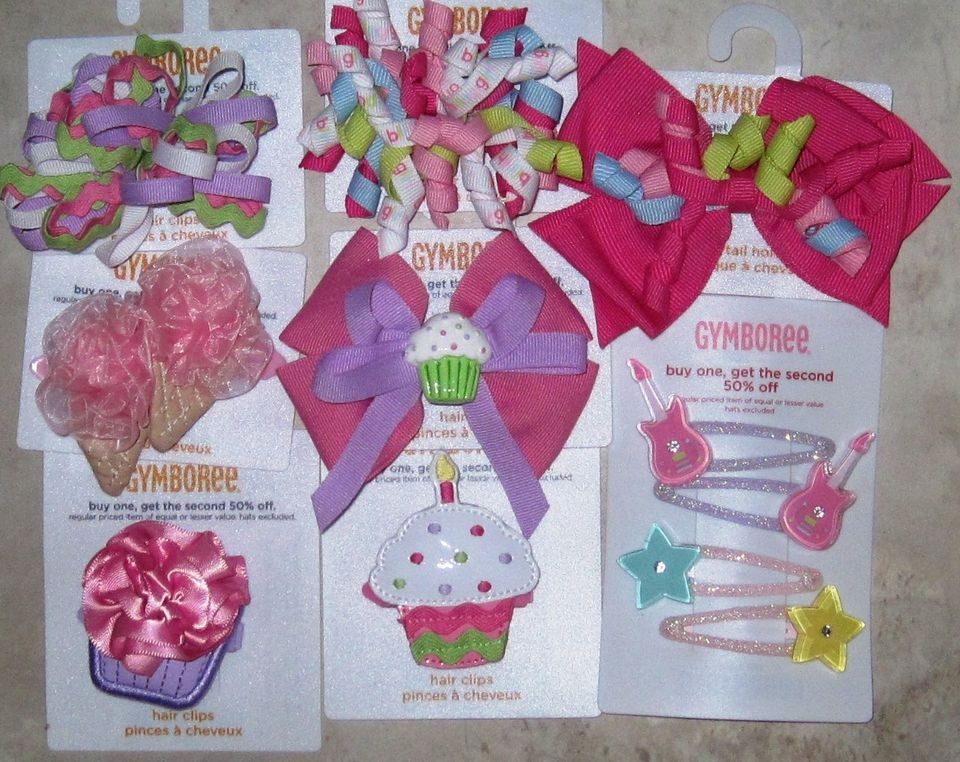   Happy Birthday Hair Bows Clips Barettes Cupcake Korker U Pick NEW