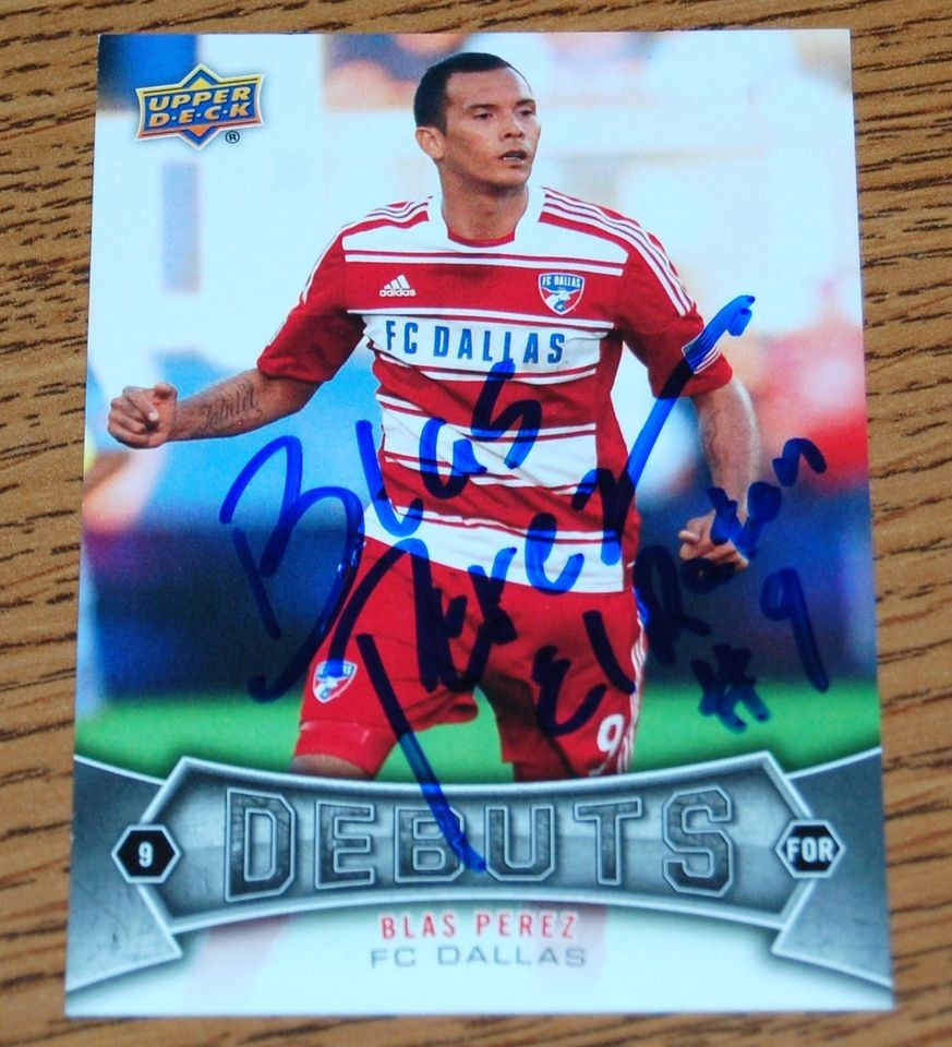 2012 MLS FC DALLAS PANAMA SUPERSTAR FORWARD BLAS PEREZ SIGNED SOCCER 