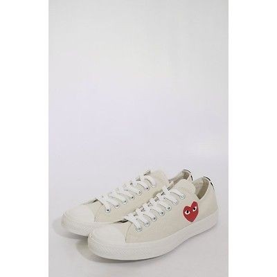 Comme des Garcons PLAY x Converse All Star Low Trainers Cream *Odd*