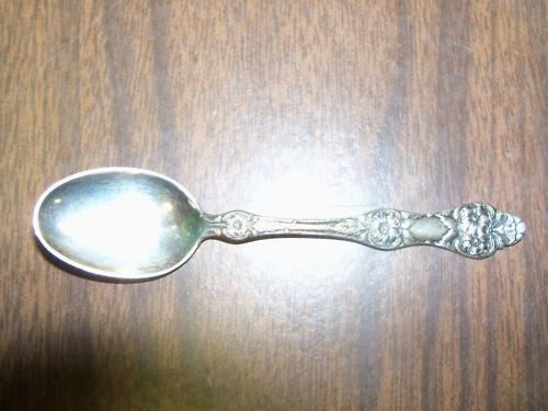 TH Marthinsen EPNS Coffee Spoon Wild Rose NORWAY 4 INCH