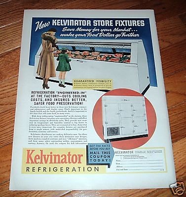 1937 Kelvinator Refrigeration Ad Store Fixtures