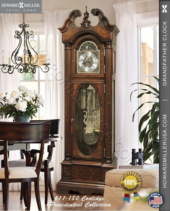   Miller 92 Presidential Grandfather floor clock, Cherry  Coolidge