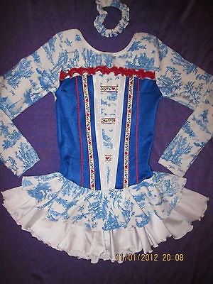 NEW girls large 12 14 print /dance/twirler/ roller/ice skating dress 