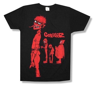 GORILLAZ   TONGUE SLIM FIT SOFT BLACK T SHIRT   NEW ADULT LARGE L