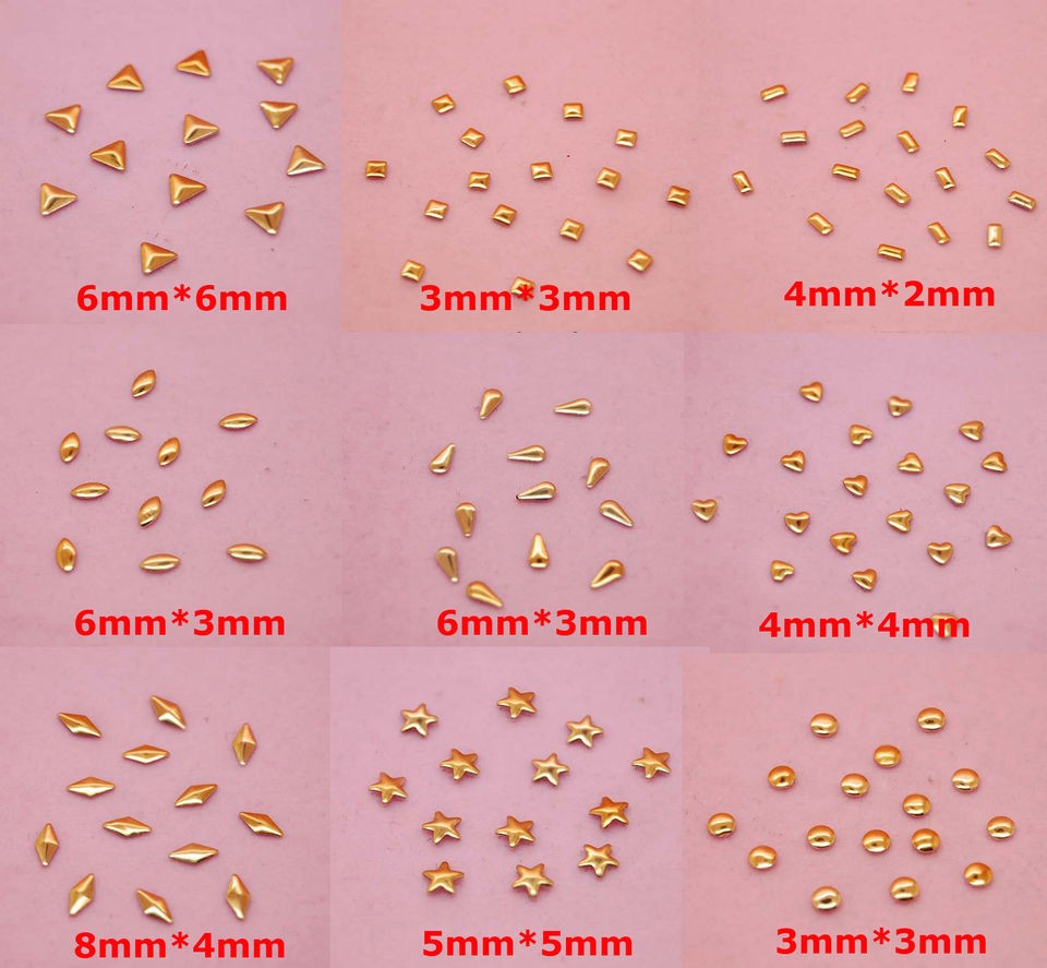   Art Tips Metal Gold Tiny Stick Studs Spots Hand Craft Diy Accessory