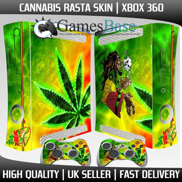   Rasta XBox 360 Vinyl Skin Stickers + 2 Controller Skins   Xbox #4