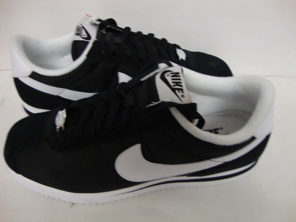 NIKE CORTEZ BASIC NYLON 06 Black White 317249 012 Men Atheletic 