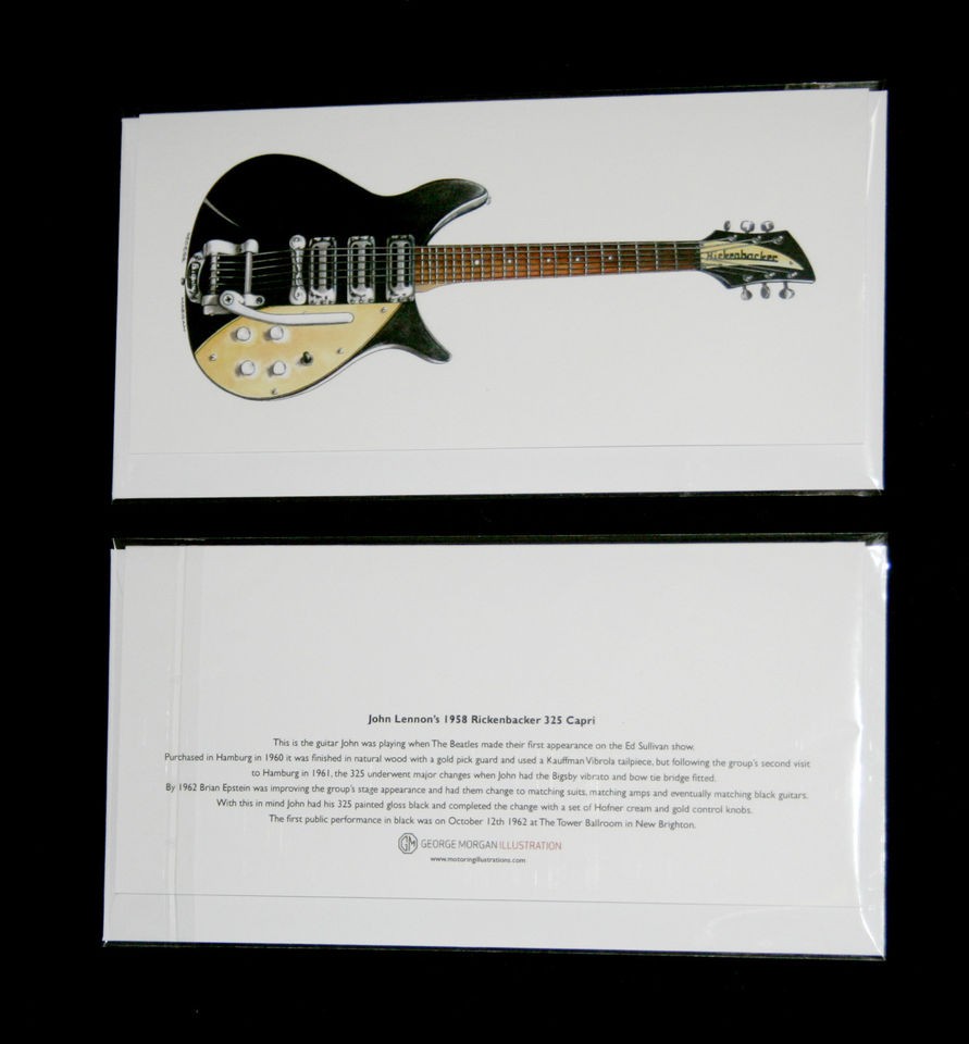 John Lennons 1958 Rickenbacker 325 Capri Greeting Card, DL size