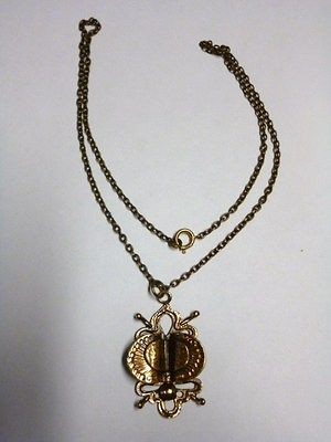 Seppo Tamminen Finland Vintage Bronze Pendant with Orig. Chain 70s