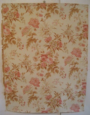 Beautiful Antique 19th Century French Dumas Floral Wallpaper (7860)