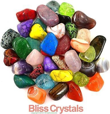   PREMIUM BULK TUMBLED STONE Colorful Mix Crystal Healing Gem Reiki