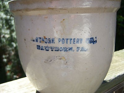 VINTAGE 2 GALLON HAWTHORN POTTERY PA CROCK