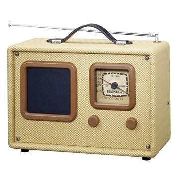 NEW*CROSLEY CR21 TRAVELER PORTABLE RADIO*50S LUGGAGE VINTAGE STYLE 