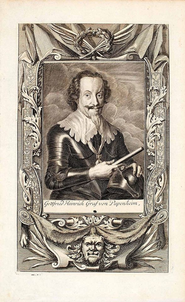 1722 Copper Engraving Portrait Gottfried Heinrich Graf Von Pappenheim 