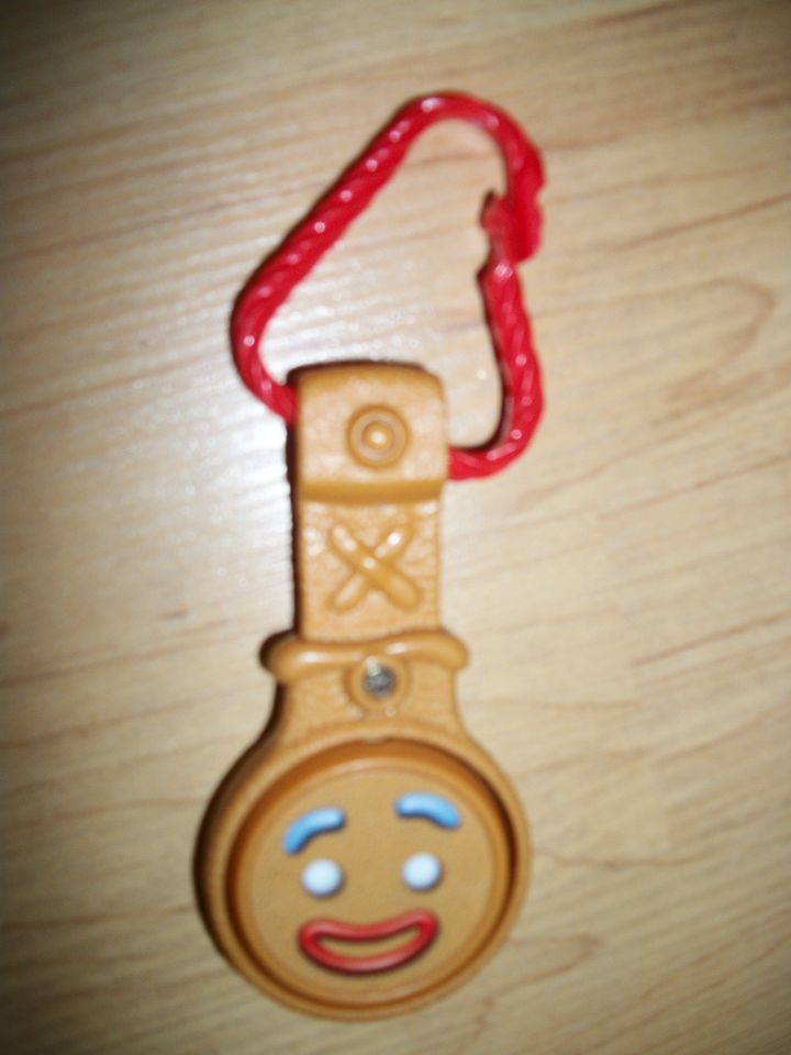 Shrek Forever Gingy Gingerbread Man digital clock with clip, McDonald 
