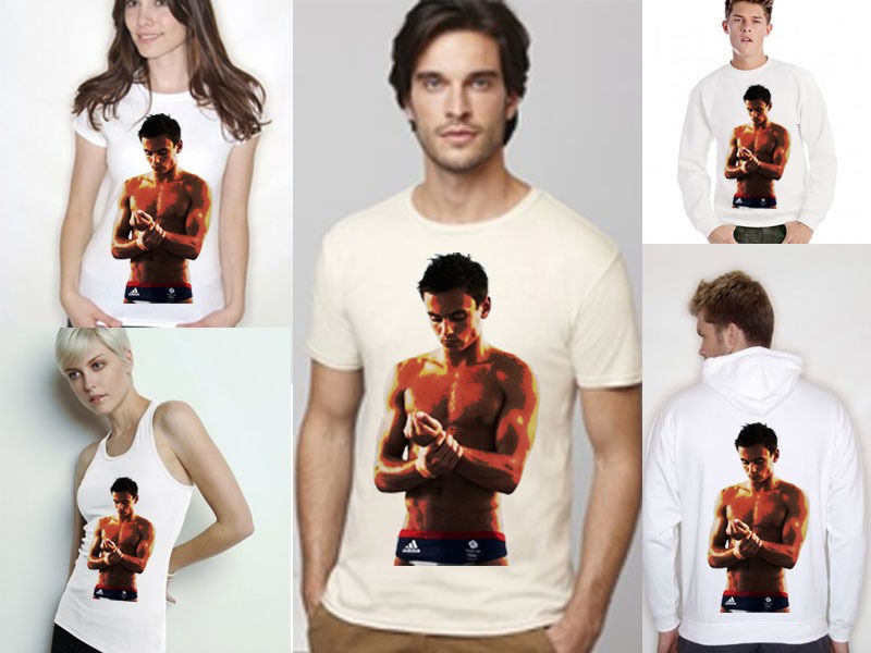 Tom Daley Tshirt t shirt Tom Daley Hoodie Tom Daley Vest Personalise 